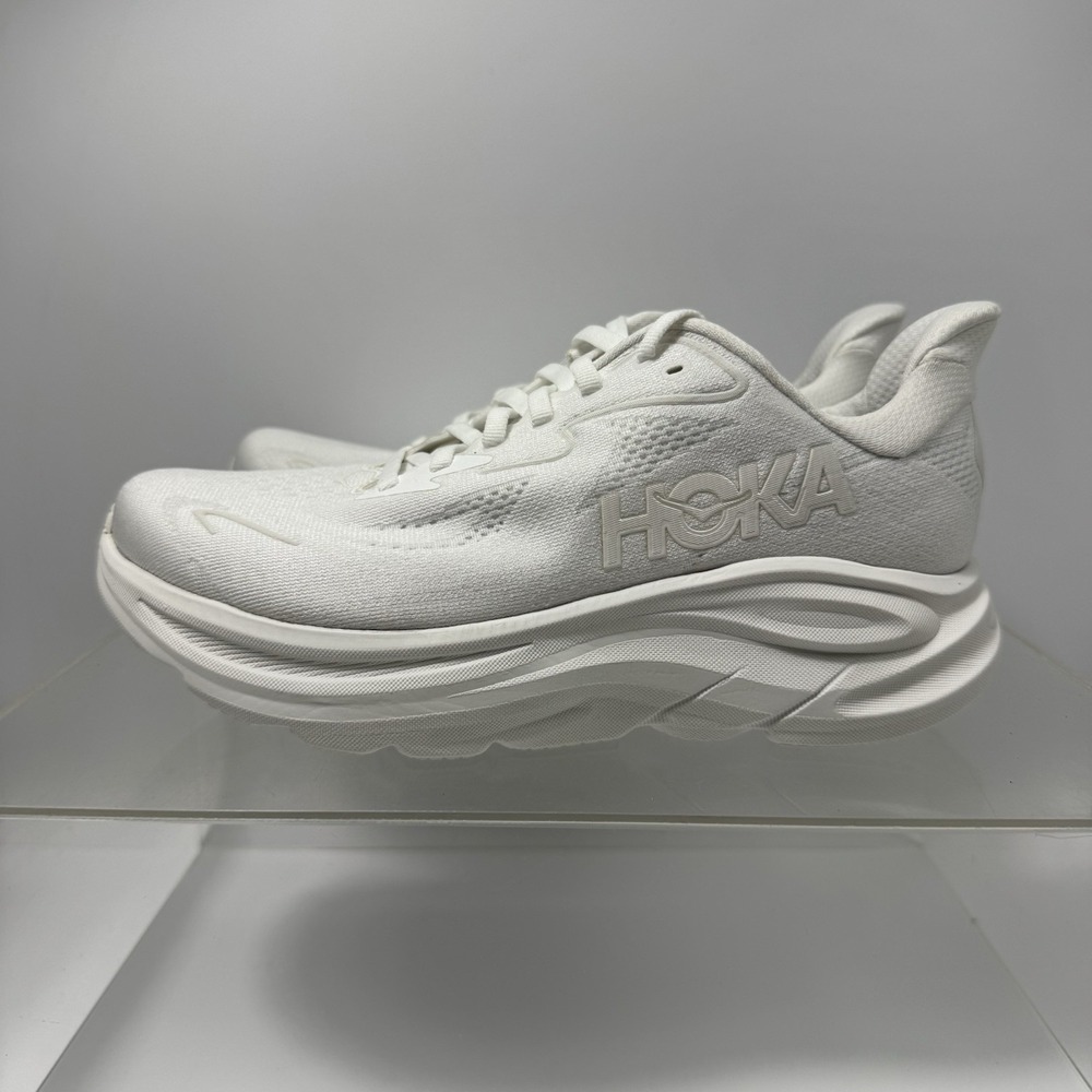 Brand New Hoka Clifton 10 White Shoes 1162050 WWH Women's Size 8.5 D Wide